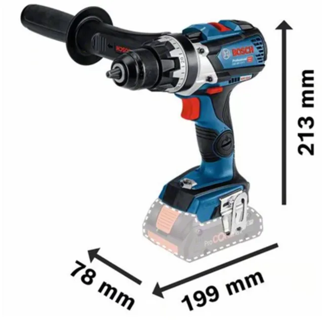 Perceuse-visseuse 18V Bosch GSR 18V-110 C (sans batterie ni chargeur) + L-BOXX - 06019G0109 — Machine seule · L-BOXX — vue 3