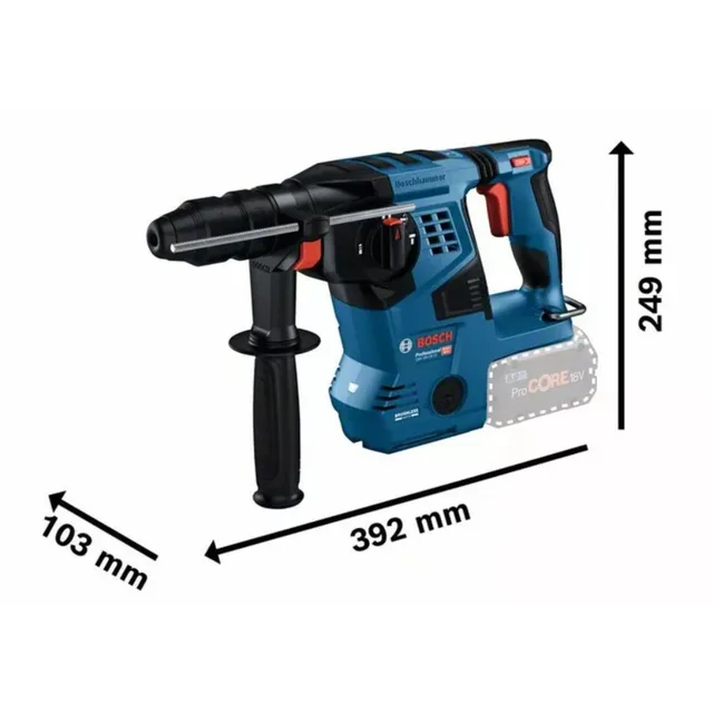 Perforateur SDS Plus 18V Bosch GBH 18-28 + 2 x batteries 5,5 Ah + chargeur + coffret L-BOXX - 0611921005 — 2 batteries 5 · L-BOXX — vue 3