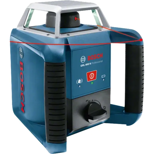 Laser rotatif Bosch GRL 400 H Professional + 2 piles 1,5 V LR20 + 1 pile 9V 6LR61 + coffret - 0601061800 — Référence 0601061800 — vue 2