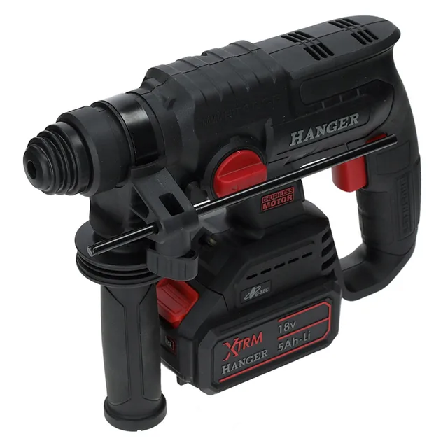 Perforateur SDS-Plus 18V Hanger HX18-22X5 + 2 batteries 5Ah + chargeur + Hangbox - 401201 — 2 batteries 5Ah · Hangbox — vue 2