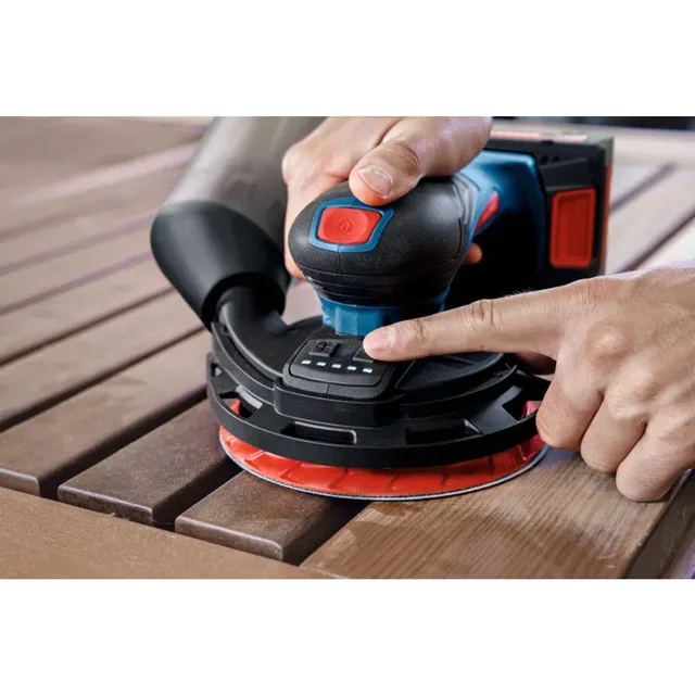 Ponceuse excentrique 18V Bosch Expert EXEX18V-150-5 (sans batterie ni chargeur) + coffret L-BOXX - 0601372900 — Machine seule · L-BOXX — vue 7