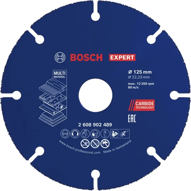 Disque à tronçonner carbure Bosch EXPERT Multi Material 125 x 22,23 mm - 2608902489 — Référence 2608902489 — vue 1