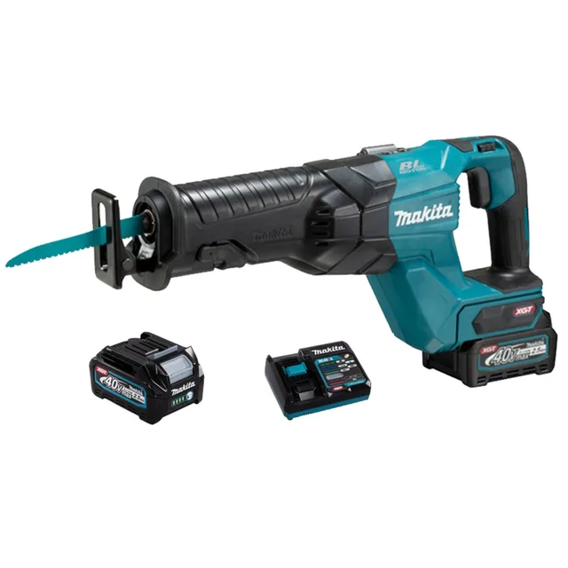 Scie sabre récipro 40V XGT Makita JR001GD201 + 2 batteries 2,5 Ah + chargeur rapide + coffret — 2 batteries 2 — vue 1