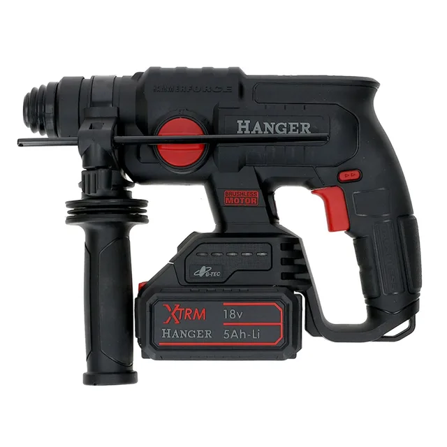 Perforateur SDS-Plus 18V Hanger HX18-22X5 + 2 batteries 5Ah + chargeur + Hangbox - 401201 — 2 batteries 5Ah · Hangbox — vue 3