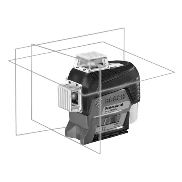 Laser lignes 12V Bosch GLL 3-80 CG Professional + batterie GBA 2.0 Ah + chargeur GAL 12V-40 + L-BOXX - 0601063T00 — L-BOXX — vue 2