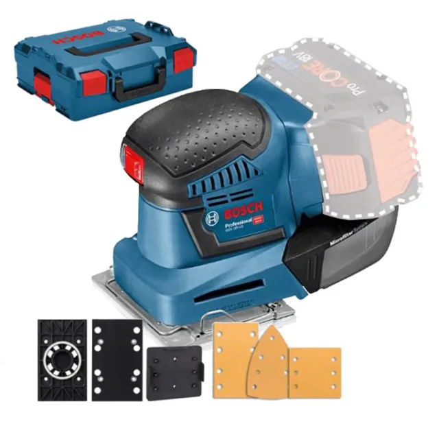 Ponceuse vibrante 18V Bosch GSS 18V-10 Professional (sans batterie ni chargeur) en coffret - 06019D0202 — Machine seule · L-BOXX — vue 1