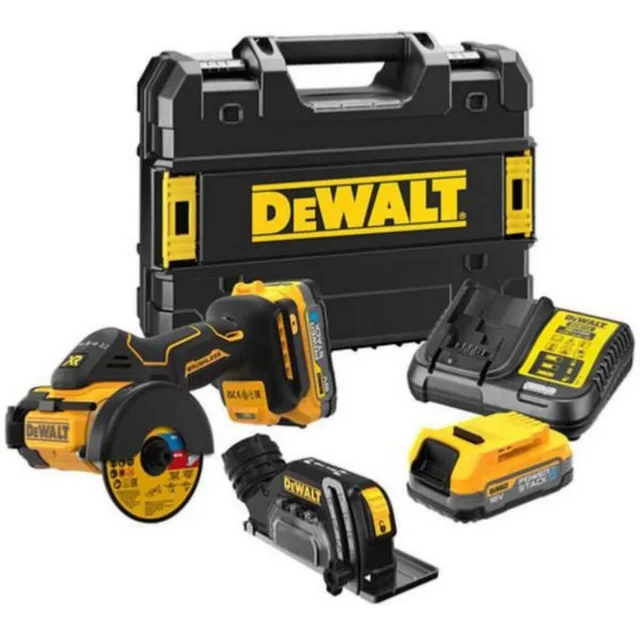 Meuleuse XR 18V Dewalt DCS438E2T-QW 76 mm + 2 batteries 1,7 Ah + chargeur + coffret TSTAK — 2 batteries 1 · TSTAK — vue 1