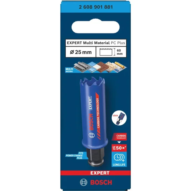 Scie trépan carbure Bosch EXPERT Multi-material PC Plus 60 mm — Référence 2608901881 — vue 5