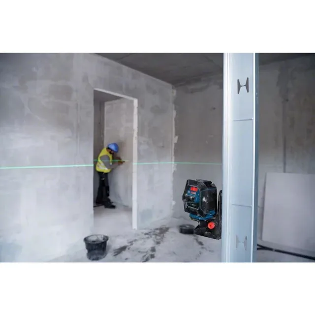 Laser points et lignes Bosch GCL 2-50 G + 4 piles 1,5 V LR6 (AA) + support rotatif RM 10 + pince de plafond DK 10 + coffret - 0601066M02 — Référence 0601066M02 — vue 5