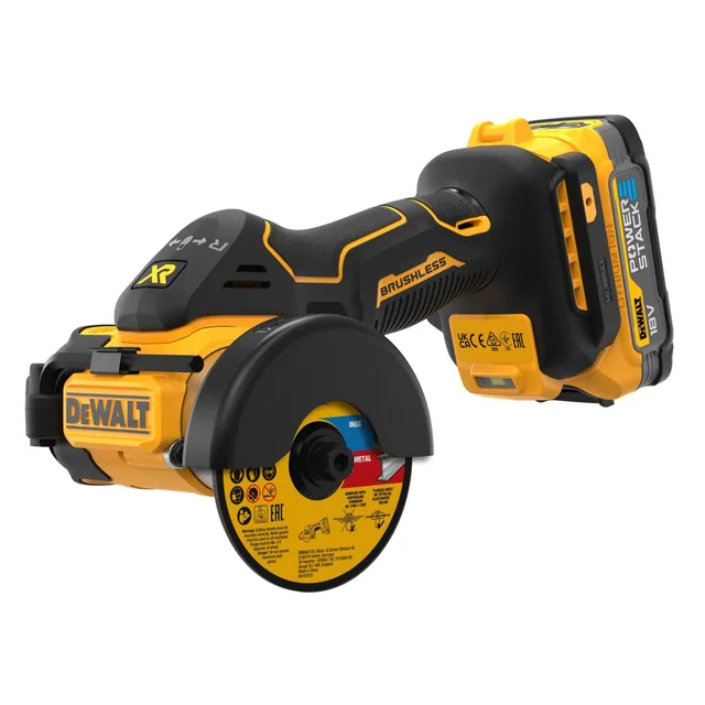 Meuleuse XR 18V Dewalt DCS438E2T-QW 76 mm + 2 batteries 1,7 Ah + chargeur + coffret TSTAK — 2 batteries 1 · TSTAK — vue 3