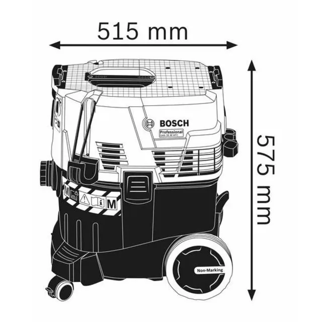 Aspirateur 1380W Bosch pour solides et liquides GAS 35 M AFC Professional - 06019C31W0 — Référence 06019C31W0 — vue 4