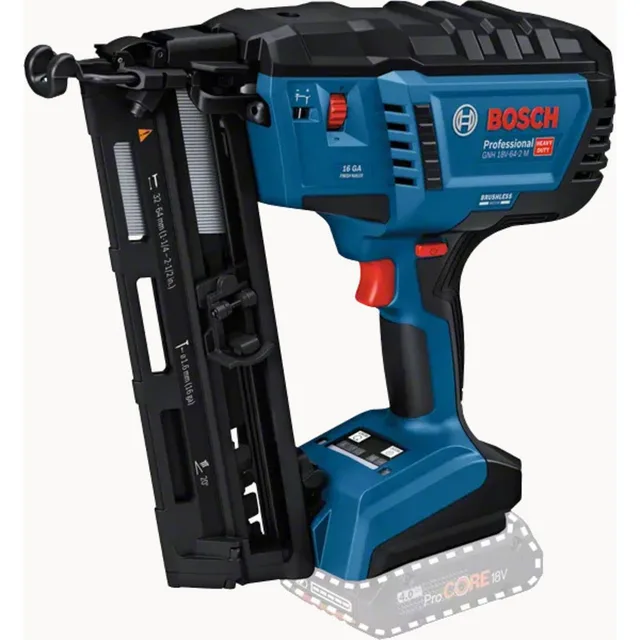 Cloueur 18V Bosch GNH 18V-64-2 M (sans batterie ni chargeur) en coffret L-BOXX - 0601482001 — Machine seule · L-BOXX — vue 2