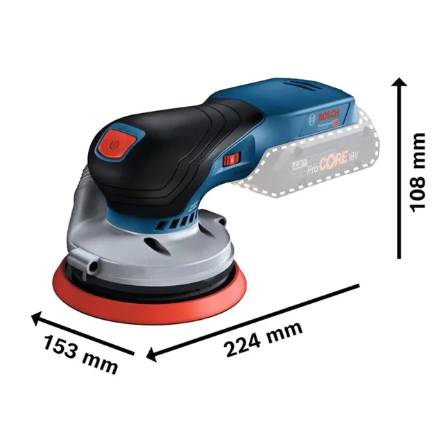 Ponceuse Bosch Professional GEX 18V-125 — Outil nu · carton — visuel de référence 3
