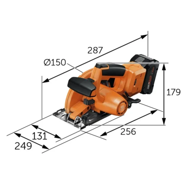 Scie circulaire 18V Fein F-IRON CUT 57 AS (sans batterie ni chargeur) + coffret L-BOXX - 71360461000 — Machine seule · L-BOXX — vue 5