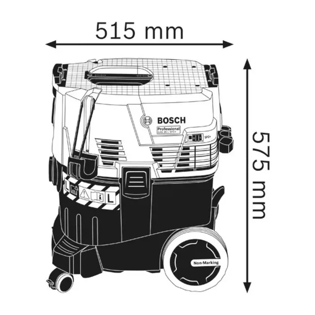 Aspirateur eau et poussière classe L 1200W Bosch GAS 35L SFC+ sous carton - 06019C30W0 — Référence 06019C30W0 — vue 4